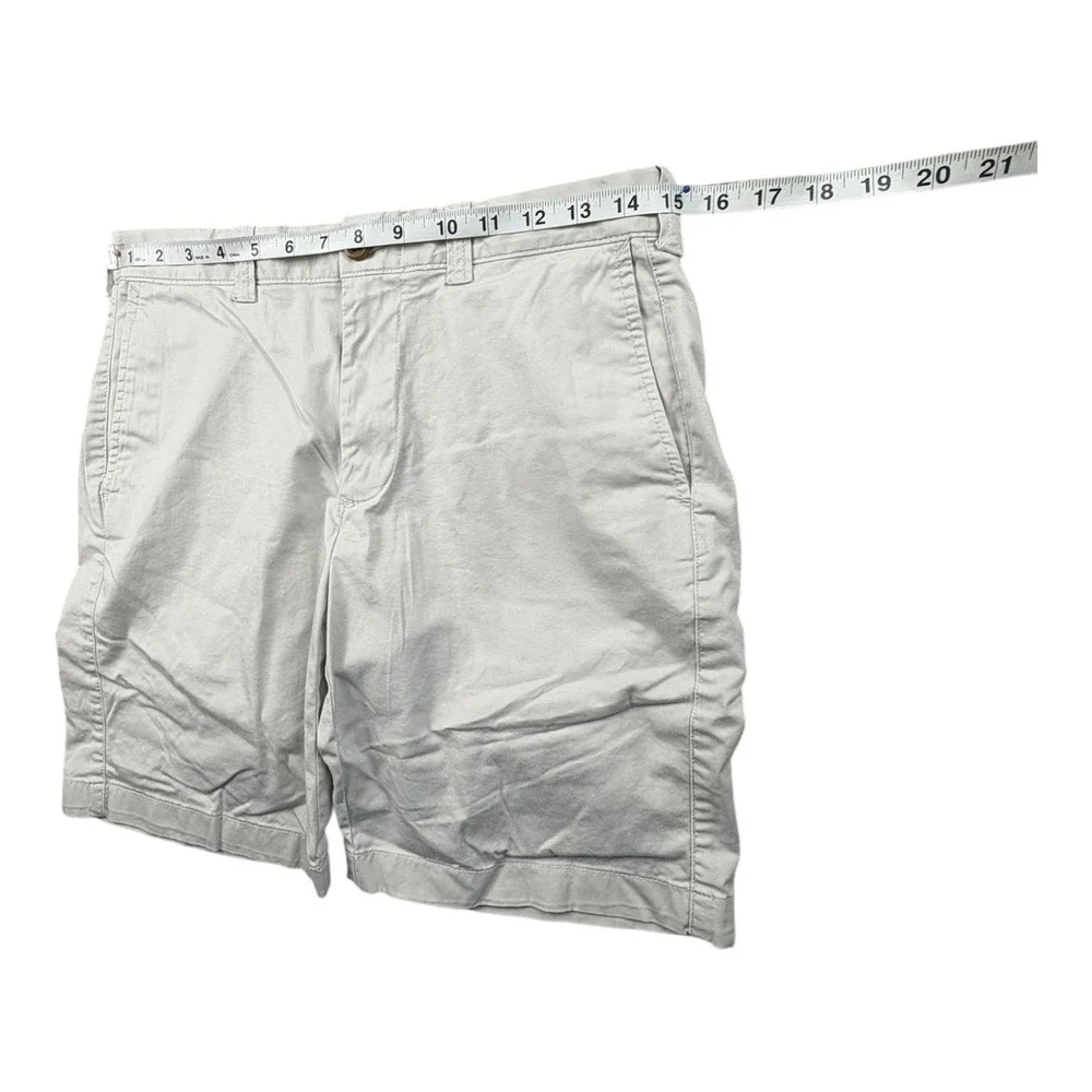 J.Crew Stretch Chino‎ Shorts Mens 29 Light Stone Gray Flat Front 9